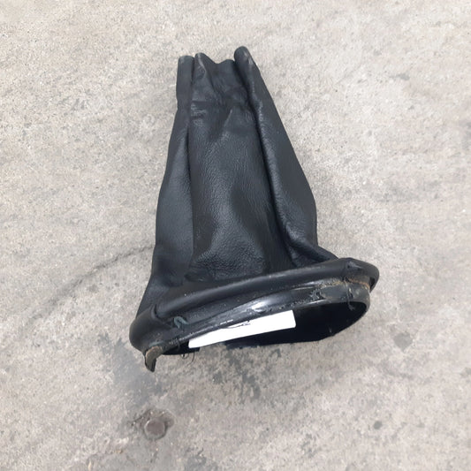Used Plain Black Leather Shift Boot, B120V0001K