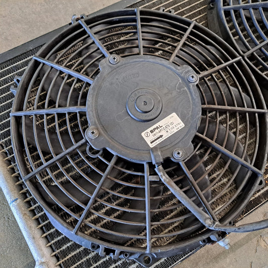 USED ELISE/EXIGE OEM AC CONDENSER INCLUDING COOLING FANS - A117P0130H