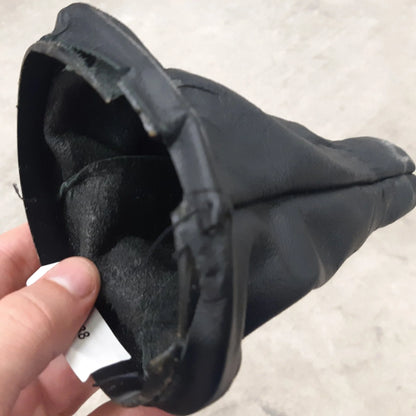 Used Plain Black Leather Shift Boot, B120V0001K