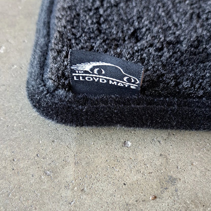 NEW ALFA 4C FLOOR MATS BY LLOYD MATS - BLACK WITH BLACK PIPING